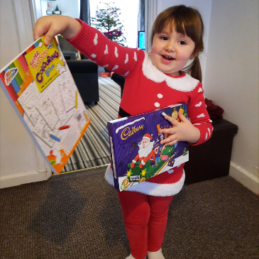 Sophia with her runner-up prize.