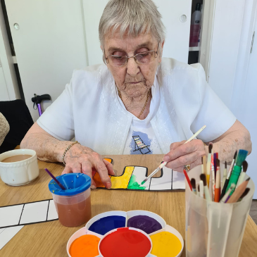 Painting Pride Banners at Westward Care