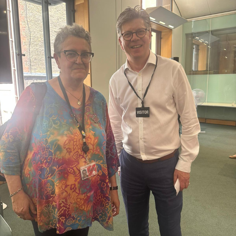 Peter Hodkinson with Baroness Barker