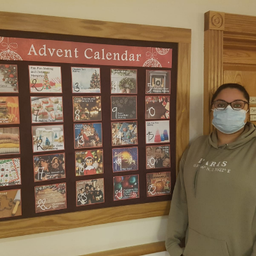 Gurjit has gone above and beyond in creating this amazing advent calendar for our residents and staff at Headingley Hall. Gurjit is one of our housekeeping assistants, who has also committed time to social care too.