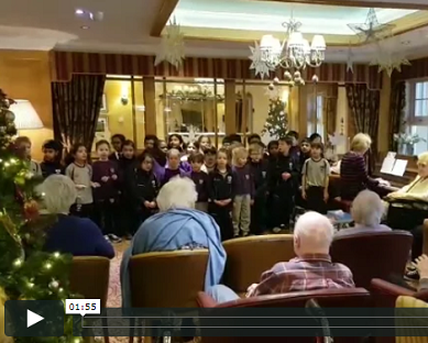 Rose Court pupils sing Christmas Tunes at Headingley Hall