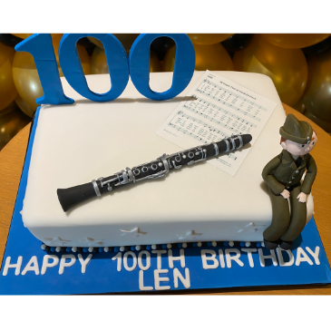 Len's 100th birthday cake. 