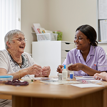 Crafting with Residents - Westward Care